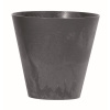 Prosperplast Plastový kvetináč okrúhly 30 cm Tubus Beton effect, antracit