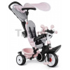 Trojkolka a kočík v jednom s brzdou Baby Driver Plus Pink Smoby s EVA kolesami a intuitívnym ovládaním ružová od 10 mes