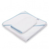 New Baby froté osuška s kapuckou BASIC 80x80 bielo-modrá