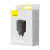 Baseus Baseus Travel Charger Compact Quick Charger U+U+C PD3.0, QC 3.0 30W EU Black (CCXJ-E01)