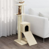 vidaXL Škrabadlo pre mačky so sisalovými stĺpikmi, krémové 92 cm 171512