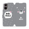 Flipové pouzdro Mobiwear - Realme C67 - MH06P Be brave - more hugs (Knížkové flip pouzdro, obal, kryt na mobil Realme C67 - MH06P Be brave - more hugs, materiál Umělá kůže + TPU - ochrana 360°, stoján