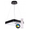 T-LED SMART TUYA Čierne závesné LED svietidlo hranaté 600x600mm 60W CCT s DO 105576