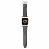 Karl Lagerfeld Strap Apple Watch 42/44/45/49mm silver strap Saffiano Monogram KLAWLSAKLHPG