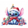 CUKROVÁ TLAČ Opłatek na Tort Vianočná cukrová hmota Stitch Vianoce #9