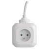 Emos P04119U, rozbočovacia kocka s predlžovacím prívodom, 4 zásuvky + 2× USB, 1,9m P04119U