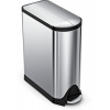 Pedálový odpadkový kôš Simplehuman - 45 l, butterfly veko, kartáčovaná nerez oceľ, FPP (CW1897)