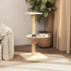 Škrabadlo pre mačky so sisalovým stĺpikom, krémové 74 cm-ForU-171588