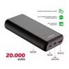 Swissten Powerbank Power Line 20000 mAh 20W čierna MicroUSB a USB-C