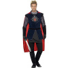 Smiffy's Adult men's King Arthur Deluxe Costume, Top, Cape, Gloves, Bootcovers and Crown, Tales of Old England, Seriou Fun, Size