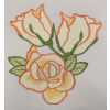 Vyšívané prestieranie Ruža Červená priemer 30 cm