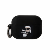Karl Lagerfeld 3D Logo NFT Karl and Choupette Silikónové Puzdro pre AirPods Pro 2 - Black KLAP2RUNKC