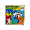 LEAN TOYS Drevené puzzle - Zvieratká
