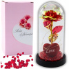 VEČNÁ RUŽA NA DEŇ BABIČKY DARČEK V SKLE LED SVETIELKA KYTICA 3 RUŽE DEKORÁCIA