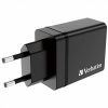 VERBATIM Univerzální adaptér nabíječka CHR-30EU2, 30W, 1x USB-C, 3x USB černá 49700