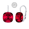 SILVEGO stříbrné náušnice se Swarovski® Crystals square 10 mm