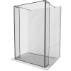 Mexen Kioto voľne stojaca sprchová stena 110 x 30 x 30 cm, čierny vzor, gun gray brúsený - 800-110-030-222-66-70-030