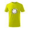Baseball lopta v triku - Tričko detské bavlnené - 122 cm/6 rokov ( Limetková )