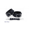 Tmavomodré strieborné putá Idea Leather