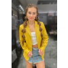 Dámske kožené sako 8070 yellow