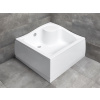 RADAWAY KORFU C 90cm sprchová vanička štvorcová hlboká, so sifónom, nožičkami a čelným panelom, akrylát, 4C99400-03