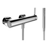 LAUFEN Kartell páková sprchová batéria nástenná, tyčová ručná sprcha 1jet TwinStick, sprchová hadica 180 cm, chróm, H3313370041411