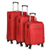 Cestovný textilný kufor červený - Ormi Sumito SADA červená