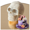 CZASZKA z čokolády, ozdoba na HALLOWEEN