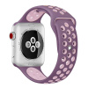 AppleMix Remienok pre Apple Watch Ultra 49 mm / 45 mm / 44 mm / 42 mm - silikónový - fialový / ružový - (M/L)