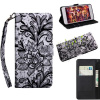 Peňaženkové 3D puzdro na LG K61 - Black Lace