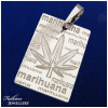 Klenotyn | Strieborný prívesok marihuana (KPRS150)