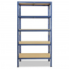 Meets-ecommerce UG Kovový regál 155x110x60, 4-6 políc Farba: Modrá, Počet polic: 5 políc