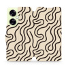 Flipové pouzdro Mobiwear - OnePlus Nord CE 3 Lite 5G - VA60S Linky (Knížkové flip pouzdro, obal, kryt na mobil OnePlus Nord CE 3 Lite 5G - VA60S Linky, materiál Umělá kůže + TPU - ochrana 360°, stoján