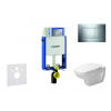 Geberit Kombifix Modul na závesné WC s tlačidlom Sigma30, lesklý chróm/chróm mat + Duravit D-Code - WC a doska, Rimless, SoftClose 110.302.00.5 NH6
