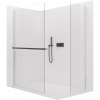 CERANO - Sprchová zástena Walk-in Crystal TL/P - 10 mm - bezvzperový systém + polička/držiak na uteráky - čierna matná, transparentné sklo - 160x90 cm