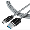 Tactical KP31191 Aramid extra pevný USB-A/USB-C, 2m, sivý