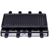 Silva Homeline PK-R 088 raclette gril 8 panvíc, nepriľnavý povlak, ochrana proti prehriatiu, indikátor čierna, Inox; 426030