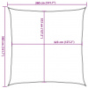 vidaXL Tienidlo bledosivé 3,6x3,6 m 100% polyester oxfordská látka - Sivá - 44149-185568