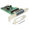 DeLock PCI Express Card > 6 x extern + 1 x intern USB 3.0 - USB adaptér - PCIe 2.0 - USB 3.0 x 7 89377