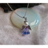 Alada beauty Náhrdelník / řetízek z nerezové oceli s andílkem Purple Jelly