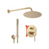 Skrytá sprchová súprava Rea Lungo, brúsené zlato, REA-P4160