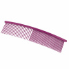 Show Tech Curved Comb 19 cm - zakrivený hrebeň, ideálny na dokončenie rúcha, zmiešaný rozstup kolíkov (50:50) - Fuchsia
