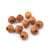 Galanterka Dřevěné korálky Strip 18x20 mm 10 kusů - přírodní střední