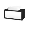 Dreja Umývadlová skriňa STORM SZZ 80 (umývadlo Joy) - L03 Antracit vysoký lesk / L01 Biela vysoký lesk