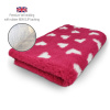 DRYBED Premium Vet Bed Valentín fuchsia s bielymi srdiečkami 150 x 100 cm