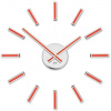 FUTURE TIME Dizajnové nalepovacie hodiny Future Time FT9400RD Modular red 40cm
