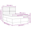 vidaXL Posteľ s pružinou a matracom & LED Svetlosivá 140x200 cm Tkanina - Light grey - 263341-279978