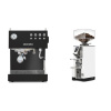 Ascaso Steel DUO, Black + Eureka Mignon Libra, CR white