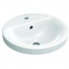 Ideal Standard Connect Umývadlo zápustné, priemer 38 cm, s prepadom, 1 otvor na batériu, biela E504101
