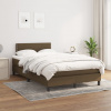 vidaXL Boxspring posteľ s matracom tmavohnedá 120x200 cm látka - Hnedá - 68781-23591